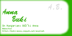 anna buki business card